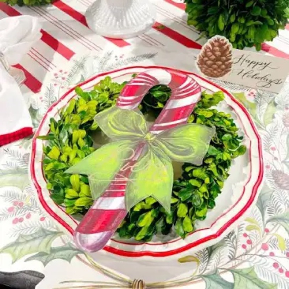 Hester and Cook DIE-CUT CHRISTMAS SPRIGS PLACEMAT pack of 12 - Picture 3 of 6